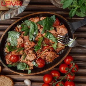 Lava ovális öntvény serpenyő  Fajita készítéséhez
