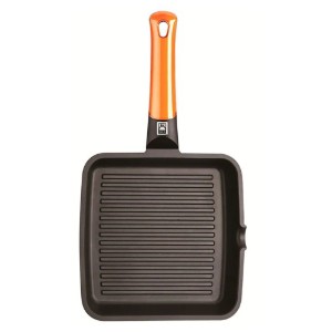Szögletes grillserpenyő, alumínium, 28x28 cm, "Efficient Orange" - BRA