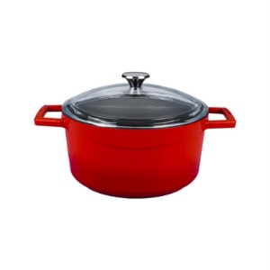 Lava öntvény lábas  24 cm, piros