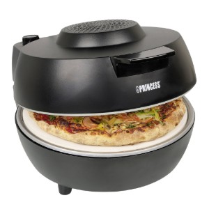 Princess - "Pro" Elektromos pizzasütő, pizzakővel, 1200W, Fekete