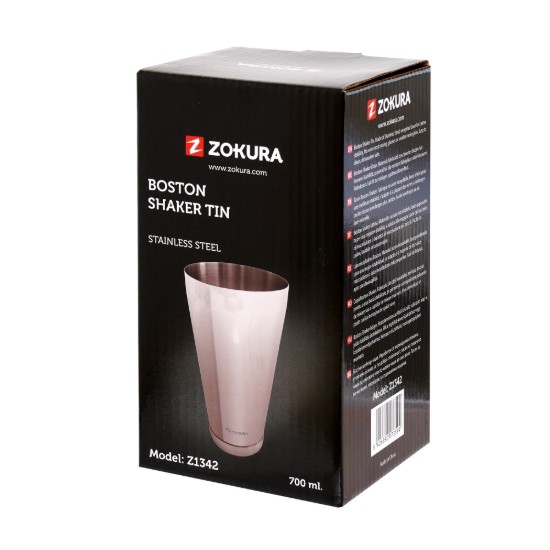 Zokura - Boston koktélkeverő pohár, rozsdamentes acél, 700 ml