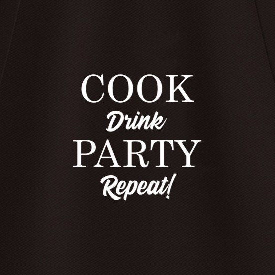 Kötény - "COOK Drink PARTY Repeat!"