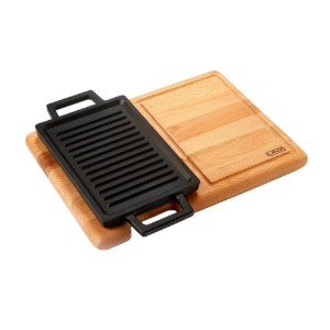 Lava öntvény grillsütő 22 x 15 cm alátéttel