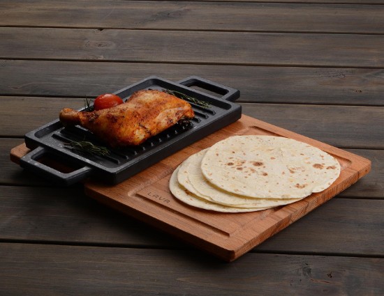 Lava öntvény grillsütő 22 x 15 cm alátéttel
