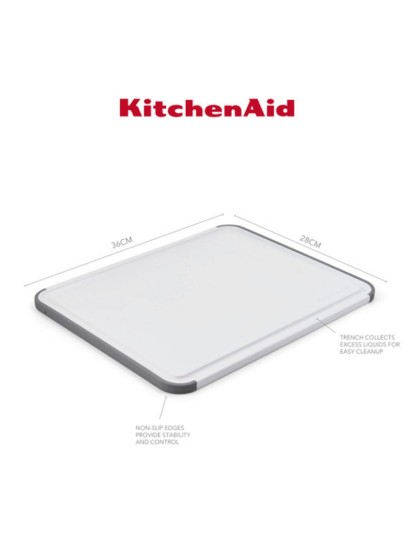 Csúszásmentes vágódeszka, polipropilén, 36x28cm - KitchenAid