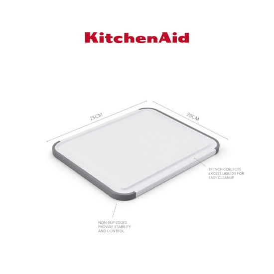 Csúszásmentes vágódeszka, polipropilén, 25x20cm - KitchenAid