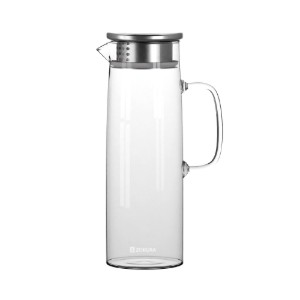 Zokura - Üvegkancsó rozsdamentes acél fedéllel, 1,2L 