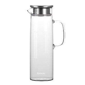 Zokura - Üvegkancsó rozsdamentes acél fedéllel, 1,5L 
