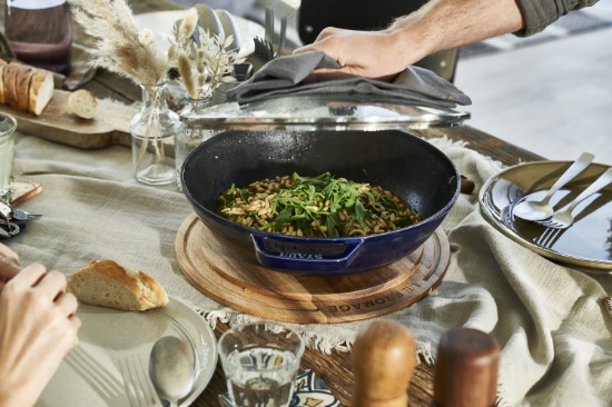 Staub wok 30 cm, öntöttvas, Dark Blue