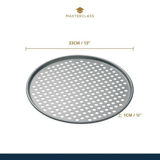 Kitchen Craft pizza tepsi 33 cm, acél