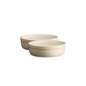 Emile Henry - 12 cm-es Clay 2 db-os kerámia Creme Brule tányér készlet
