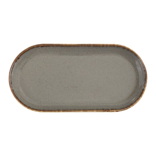 Porland - Ovális tál, 30x15 cm, porcelán," Seasons", Sötétszürke