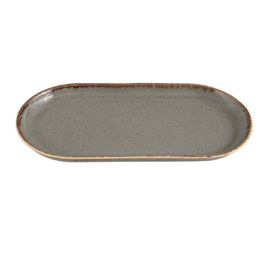 Porland - Ovális tál, 30x15 cm, porcelán," Seasons", Sötétszürke