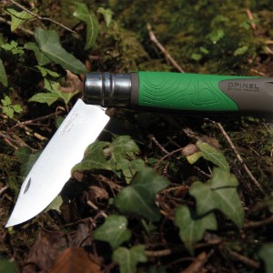 Zsebkés N°12, kullancskihúzóval, "Explore", Green - Opinel