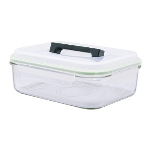 Élelmiszertároló edény fogantyúval, "Handy" termékcsalád, 2000 ml, üvegből - Glasslock