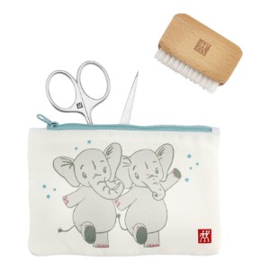 Gyerek manikűr szett, 3 db, bőr pénztárca, elefánt mintás - Zwilling PREMIUM