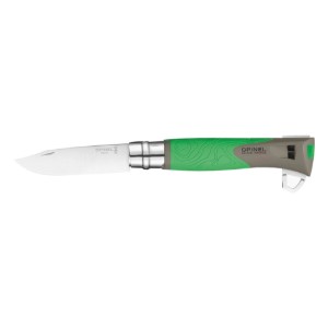 Zsebkés N°12, kullancskihúzóval, "Explore", Green - Opinel