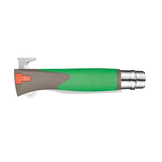 Zsebkés N°12, kullancskihúzóval, "Explore", Green - Opinel