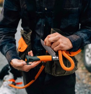 N°12-es zsebkés, kullancskihúzóval, "Explore", Orange - Opinel