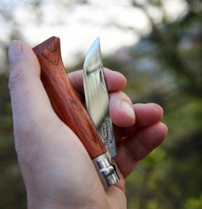 Zsebkés N°06, rozsdamentes acél, 7 cm, "Tradition Luxe", Padouk - Opinel