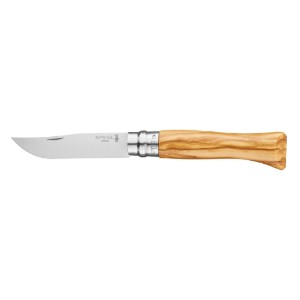 Zsebkés N°09, rozsdamentes acél, 9cm, "Tradition Luxe", Olive - Opinel