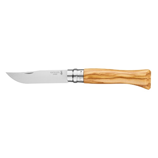 Zsebkés N°09, rozsdamentes acél, 9cm, "Tradition Luxe", Olive - Opinel
