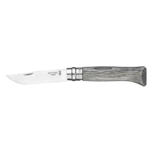  N°08 zsebkés, rozsdamentes acél, 8,5 cm, "Tradition Luxe", Grey Birch - Opinel