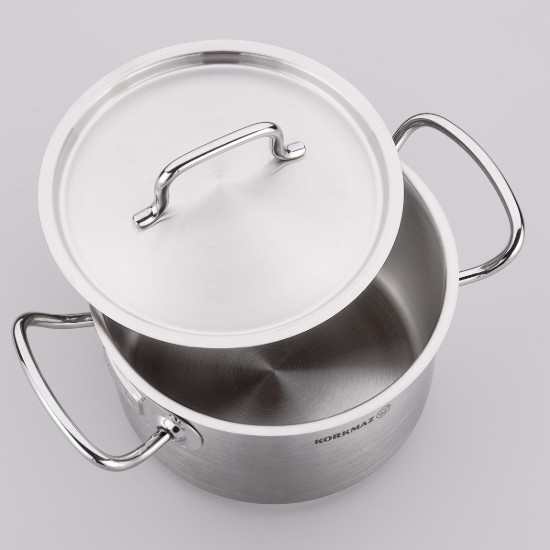 Korkmaz "Proline Gastro" - Rozsdamentes acél fazék, fedővel, 32cm/26L