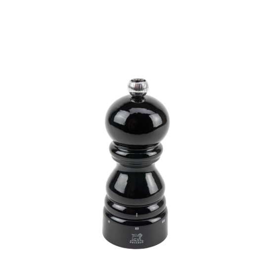 Peugeot "Paris Classic"borsőrlő, 12 cm, Black Lacquer 