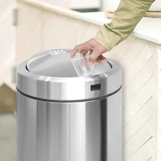 simplehuman szemetes, 55 L, rozsdamentes acél