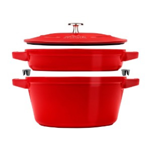 2 db edénykészlet Cocotte, 24cm, öntöttvas, Cherry - Staub
