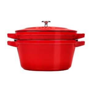 2 db edénykészlet Cocotte, 24cm, öntöttvas, Cherry - Staub