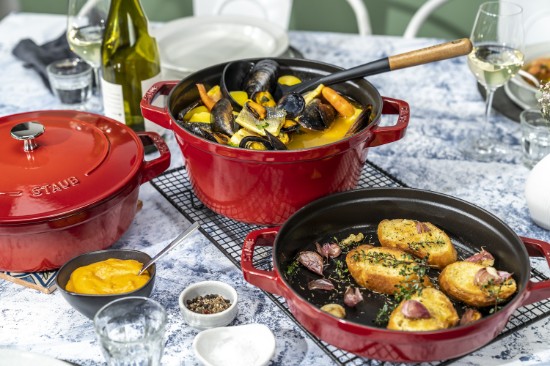 2 db edénykészlet Cocotte, 24cm, öntöttvas, Cherry - Staub