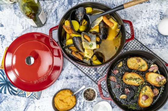 2 db edénykészlet Cocotte, 24cm, öntöttvas, Cherry - Staub