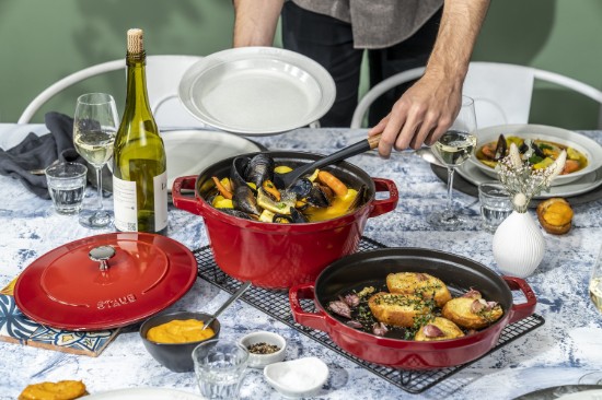 2 db edénykészlet Cocotte, 24cm, öntöttvas, Cherry - Staub