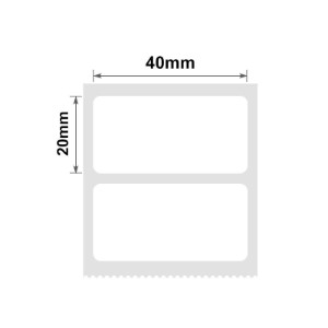Címke matrica tekercs, 40x20mm, 320 db/tekercs, Fehér - NIIMBOT