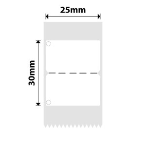 Címkematrica tekercs, 25x30mm, 210 db/tekercs, Fehér - NIIMBOT