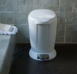 Simplehuman - 6 literes; fehér kerek szemetes kosár