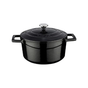 LAVA öntvény lábas, 22 cm/3,4 L, "Folk", Fekete