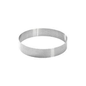Perforált tortagyűrű, rozsdamentes acél, 18,5 cm - de Buyer