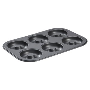 6 darabos mini-savarine sütőforma 31,5 x 21,5 cm acél - de Buyer