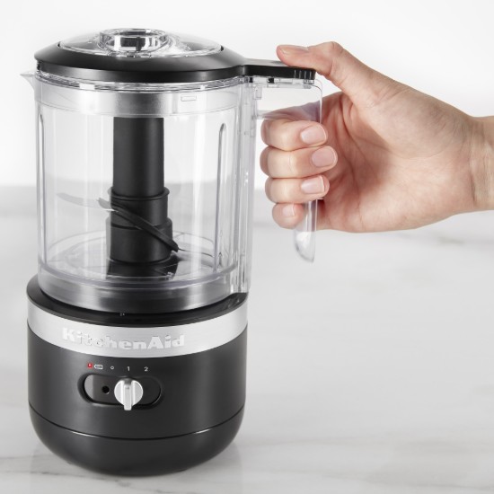 Akkus élelmiszer-aprító, 1,18 l, matt fekete - KitchenAid