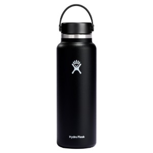 Hőszigetelő palack, rozsdamentes acél, 1,18L, "Wide Mouth", fekete - Hydro Flask