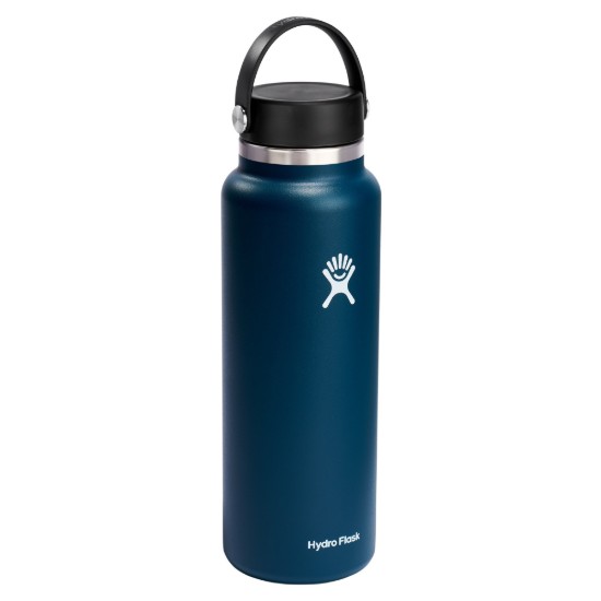 Hőszigetelő palack, rozsdamentes acél, 1,18L, "Wide Mouth", Indigo - Hydro Flask