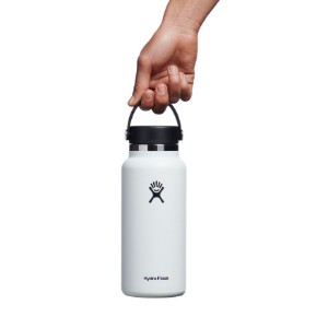 Hőszigetelő palack, rozsdamentes acél, 950ml, "Wide Mouth", fehér - Hydro Flask