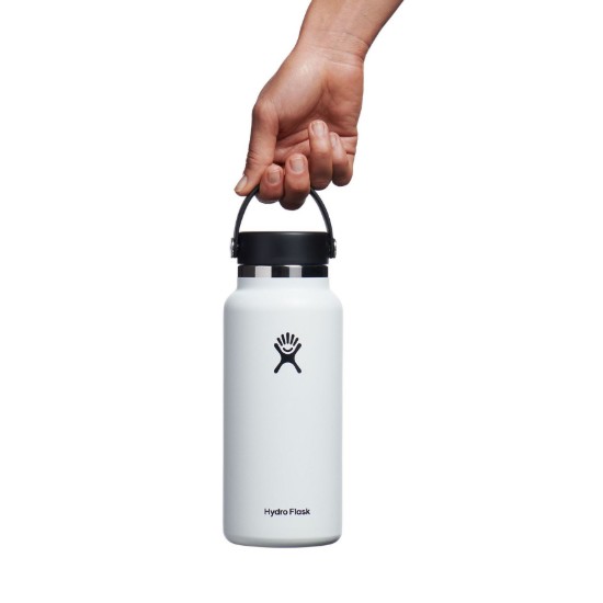 Hőszigetelő palack, rozsdamentes acél, 950ml, "Wide Mouth", fehér - Hydro Flask
