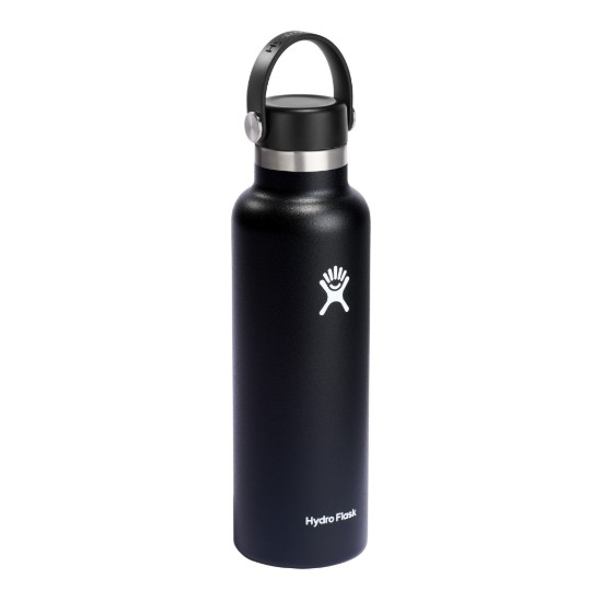 Hőszigetelő palack, rozsdamentes acél, 620ml, "Standard", Fekete - Hydro Flask