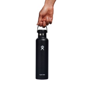 Hőszigetelő palack, rozsdamentes acél, 710ml, "Standard", Fekete - Hydro Flask
