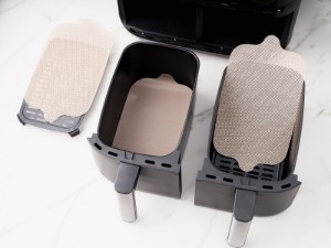 4 db-os tapadásmentes védőlap készlet duplasütőkhöz Airfryer, üvegszálas - NoStik