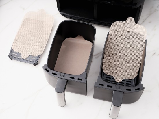 4 db-os tapadásmentes védőlap készlet duplasütőkhöz Airfryer, üvegszálas - NoStik